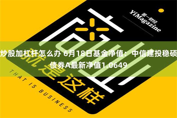 炒股加杠杆怎么办 6月18日基金净值：中信建投稳硕债券A最新净值1.0649