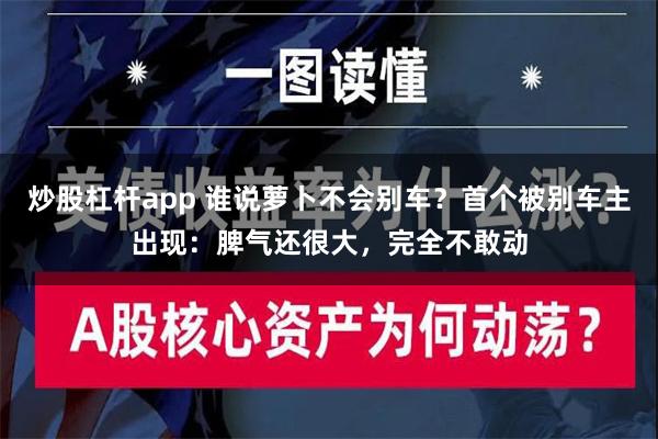 炒股杠杆app 谁说萝卜不会别车？首个被别车主出现：脾气还很大，完全不敢动