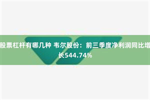 股票杠杆有哪几种 韦尔股份：前三季度净利润同比增长544.74%